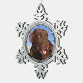 Persoonlijke hond Memorial Mijn favoriete Hallo Tin Sneeuwvlok Ornament (Rechts)