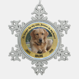 Persoonlijke hond Memorial niet meer aan mijn kant Tin Sneeuwvlok Ornament