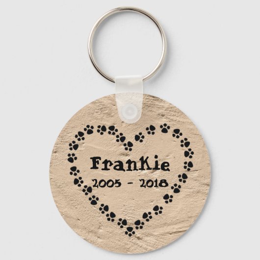 Persoonlijke hond Memorial Sleutelhanger (Voorkant)