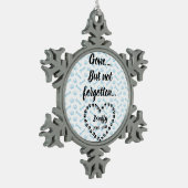 Persoonlijke hond Memorial Tin Sneeuwvlok Ornament (Links)