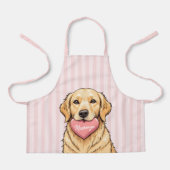 Persoonlijke hond met roze hart schort (Voorkant)
