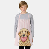 Persoonlijke hond met roze hart schort (Gedragen)