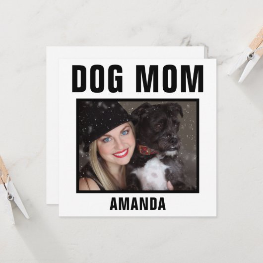 Persoonlijke Hond Moeder Aangepaste Foto Kaart (Voorkant / Achterkant in situ)