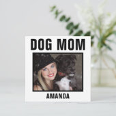 Persoonlijke hond-moeder aangepaste fotokaart kaart (Staand voorkant)