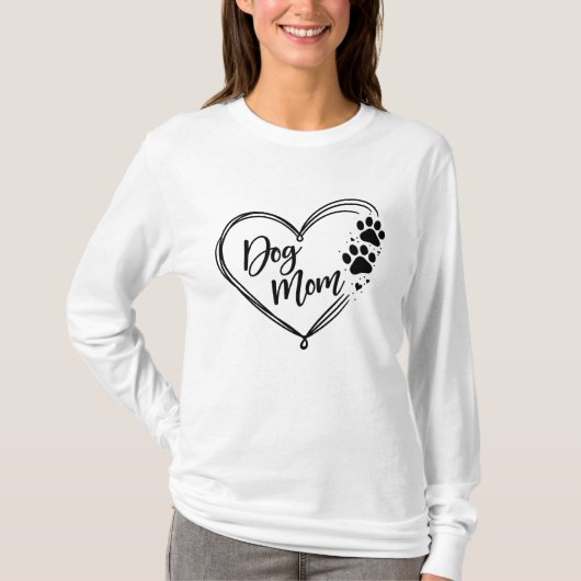 Persoonlijke hond-moeder – Aangepaste naam Moederd T-shirt (Voorkant)