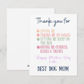 Persoonlijke hond-moeder kaart (Voorkant / Achterkant)