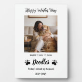 Persoonlijke hond-moeder met aangepaste naam | Gel Fotoplaat (voorkant)