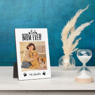 Persoonlijke hond-moeder met aangepaste naam Gel Fotoplaat