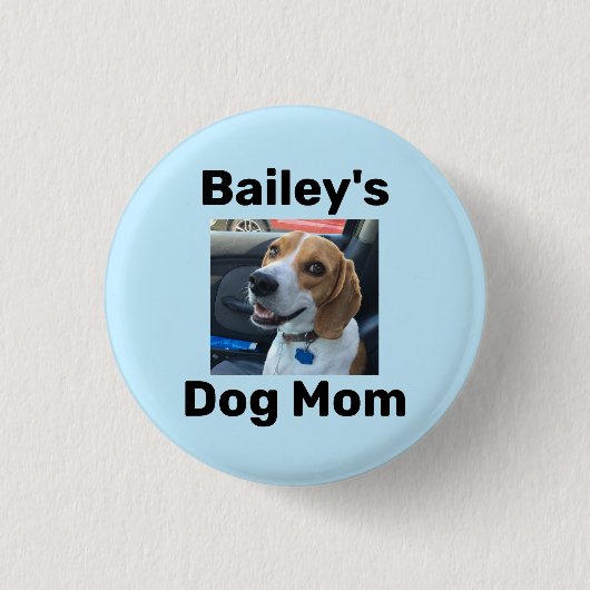 Persoonlijke Hond Moeder Ronde Button 3,2 Cm (Voorkant)