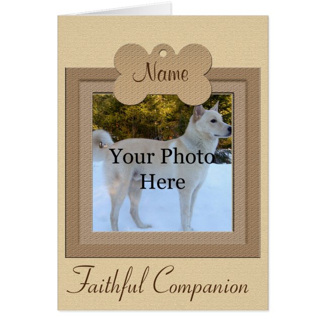 Persoonlijke hond of kat beige Memorial (Voorkant)