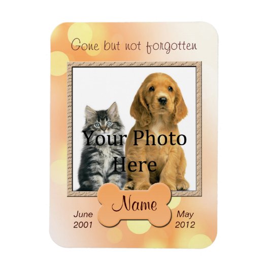 Persoonlijke hond of kat Memorial Magneet (Verticaal)