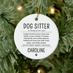 Persoonlijke Hond Oppas Fun Pet Zitplek Grappige C Keramisch Ornament
