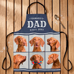 Persoonlijke 'Hond Papa' 6 Foto Collage met Naam Schort
