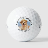 Persoonlijke Hond Papa Best Ooit Aangepaste Foto Golfballen (Voorkant)