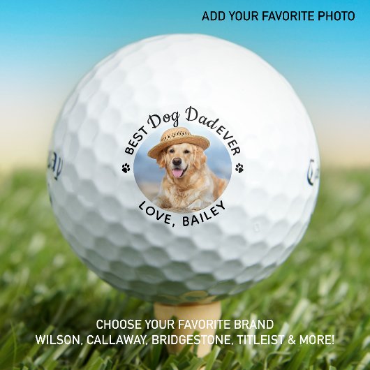 Persoonlijke Hond Papa Best Ooit Aangepaste Foto Golfballen