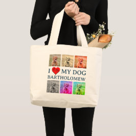 Persoonlijke Hond Pop Art Huisdier Liefhebber Cade Grote Tote Bag