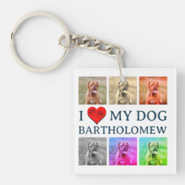Persoonlijke hond Pop Art huisdierliefhebber cadea Sleutelhanger