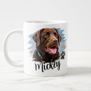 Persoonlijke Hond Portret Grote Koffiekop