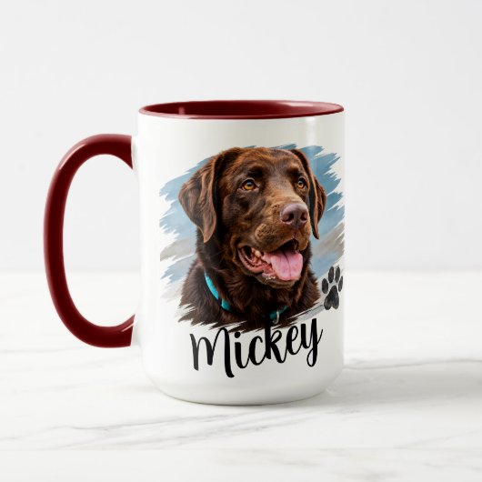 Persoonlijke Hond Portret Mok (Links)