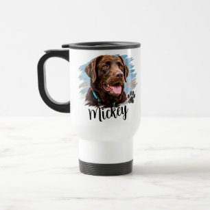 Persoonlijke Hond Portret Reisbeker