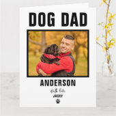 Persoonlijke Hond Vader Aangepaste Foto Kaart (Gele Bloem)