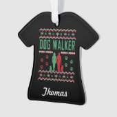 Persoonlijke hond Walker Ugly KerstSweater Ornament (voorkant)