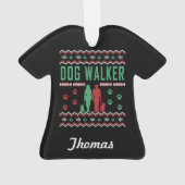 Persoonlijke hond Walker Ugly KerstSweater Ornament (achterkant)