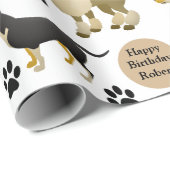 Persoonlijke honden cadeaupapier (Rol Hoek)