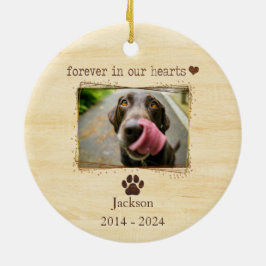Persoonlijke Honden Herdenkingsfoto Keramisch Ornament