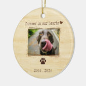 Persoonlijke Honden Herdenkingsfoto Keramisch Ornament (Links)