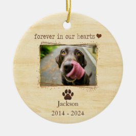 Persoonlijke Honden Herdenkingsfoto Keramisch Ornament