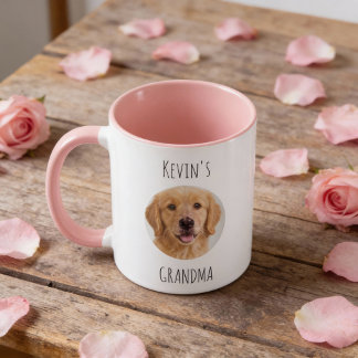 Persoonlijke Honden-OMA Fotomok | Aangepast Cadeau Mok