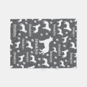 Persoonlijke Hondendeken voor Smooth Collie Donker Fleece Deken (Voorkant (Horizontaal))