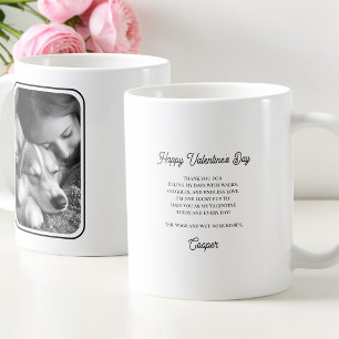 Persoonlijke hondenfoto Fijne Valentijnsdag voor h Koffiemok
