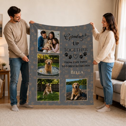 Persoonlijke hondenfoto fleece deken