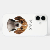 Persoonlijke hondenfoto & naam Case-Mate iPhone case (Achterkant (horizontaal))