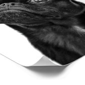 Persoonlijke hondenfoto naam minimalistische muurd poster (Hoek)