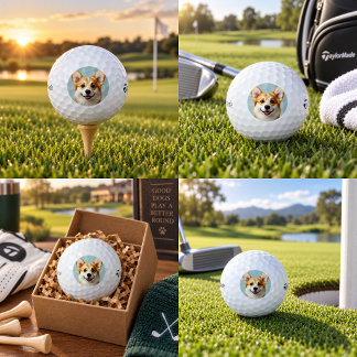 Persoonlijke hondenfoto op maat gemaakte golfbal o golfballen