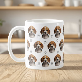 Persoonlijke hondenfoto pootpatroon koffiemok