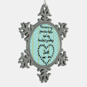 Persoonlijke Hondengedenkplek Tin Sneeuwvlok Ornament (Links)