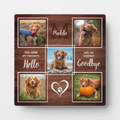 Persoonlijke hondenherdenking met 5 foto collage fotoplaat (Voorkant)