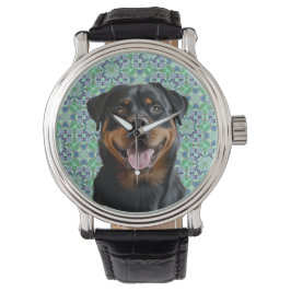 Persoonlijke hondenhuisdier foto groen mandala pat horloge