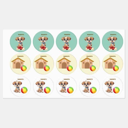 Persoonlijke hondenlabels  labels (Vel)