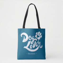 Persoonlijke hondenliefhebber handgeschreven oceaa tote bag