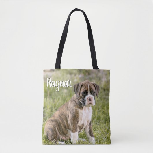 Persoonlijke Hondenliefhebbers cadeaus - Brindle B Tote Bag (Voorkant)