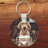 Persoonlijke Hondenliefhebbers Geëigende foto-toet Sleutelhanger (Voorkant)
