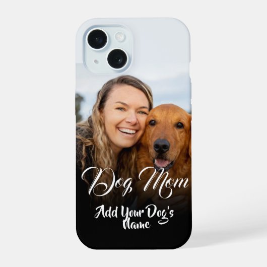Persoonlijke hondenmoeder fotohanger iPhone 15 case (Achterkant)