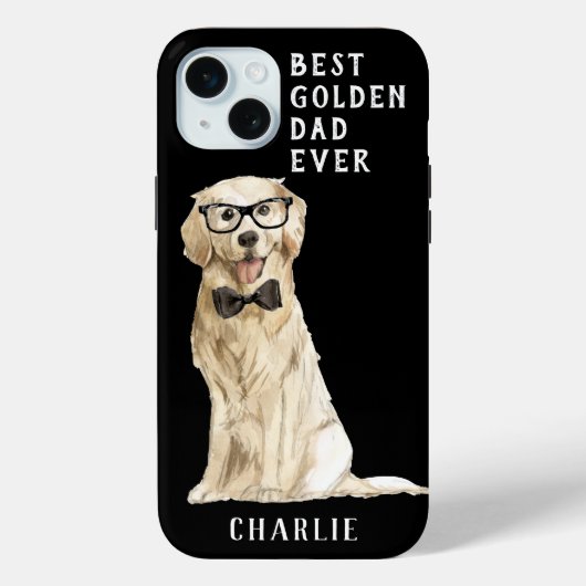 Persoonlijke hondennaam Beste Golden Pa ooit Black Case-Mate iPhone Case (Achterkant)