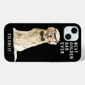 Persoonlijke hondennaam Beste Golden Pa ooit Black Case-Mate iPhone Case (Achterkant (horizontaal))