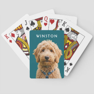 Persoonlijke hondennaam met foto - LEES BESCHRIJVI Pokerkaarten
